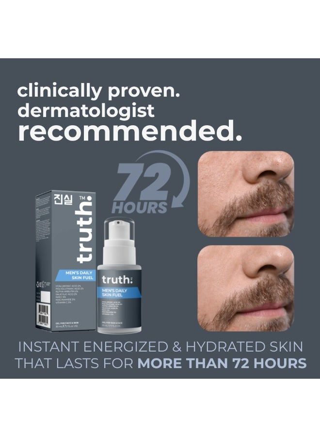 truth 진실 Men's Daily Skin Fuel 30 ml. NAD+ HYALURONIC ACID + NIACINAMIDE + VITAMIN C - Image 4